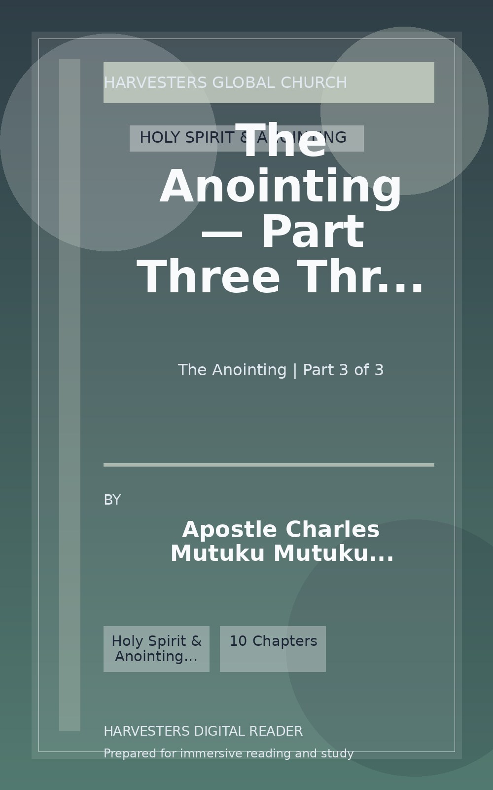 The Anointing — Part Three
